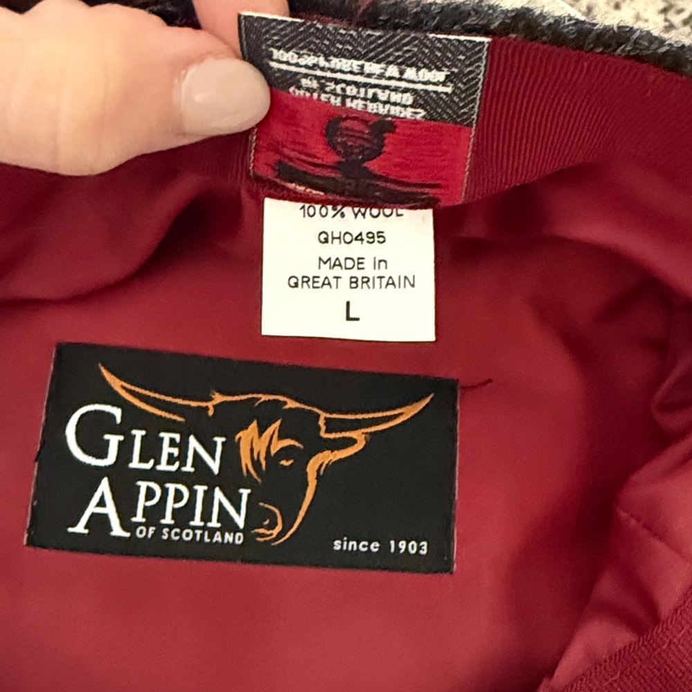 Glen Appin of Scotland Gray Harris Tweed Flat Cap - Picture 7 of 7
